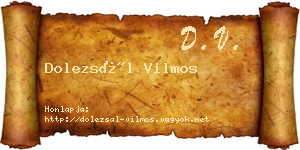 Dolezsál Vilmos névjegykártya